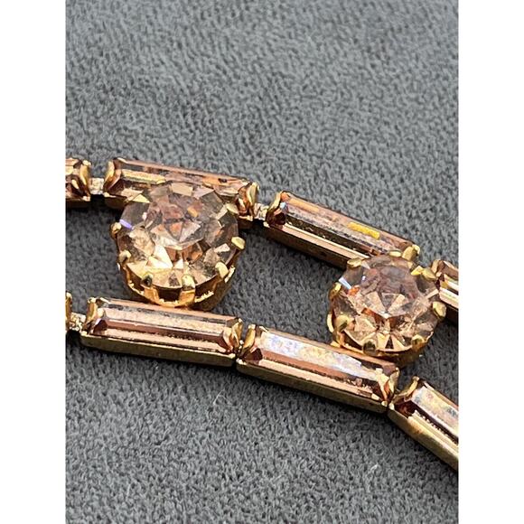 VTG Fischland Schmuck Necklace Goldtone Amber Stones In Settings Marked - Picture 7 of 7